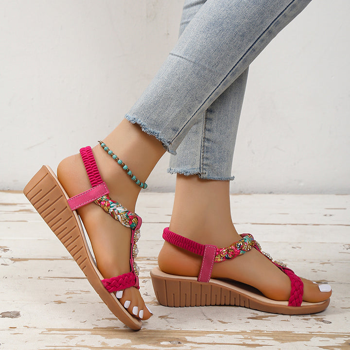 Bohemian Braided Sandals Summer Beach Shoes