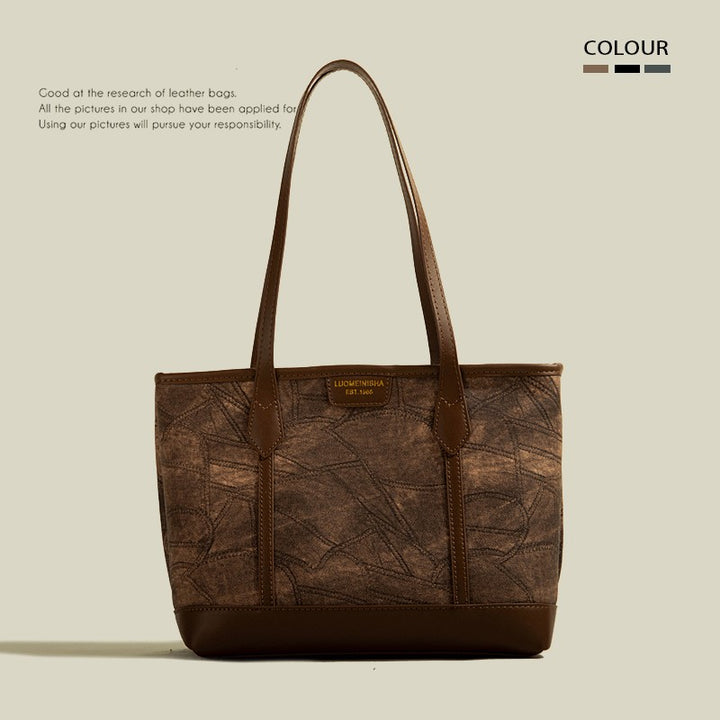 Large Capacity Rhombus Simple Tote Bag