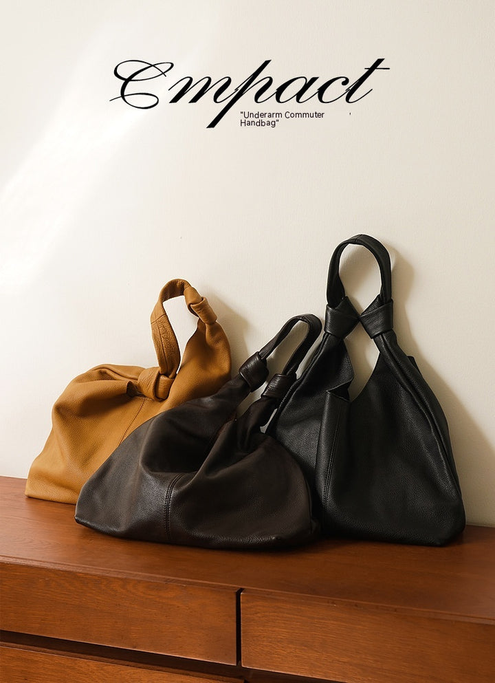 Stylish Leather Handbag All-matching Underarm Bag