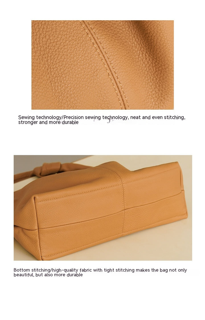 Stylish Leather Handbag All-matching Underarm Bag