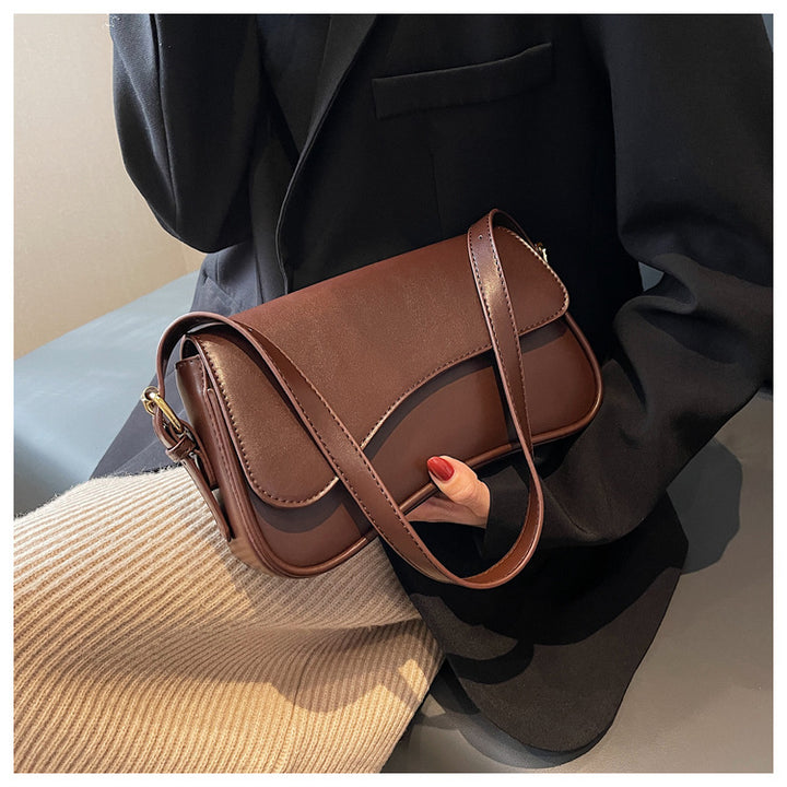 Fashion Simple New Flip Magnetic Buckle Shoulder Bag