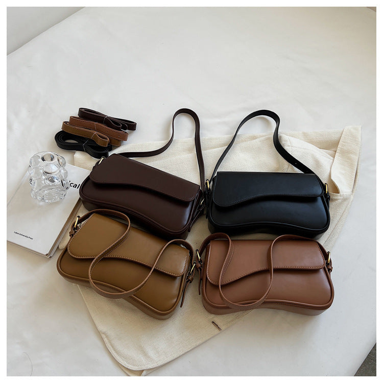 Fashion Simple New Flip Magnetic Buckle Shoulder Bag