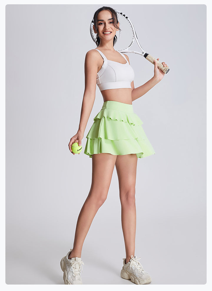 High Waist Hip Lift Tennis Skirt Fake Two Pieces Skirt