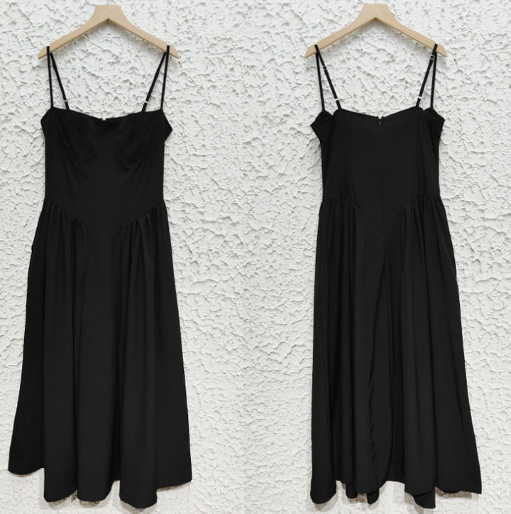 Elegant Palace Style New Low-cut Suspender Large Swing Dress For Women