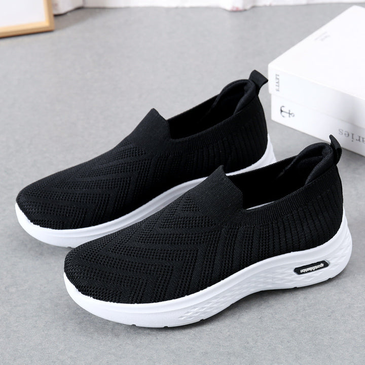 Casual Mesh Shoes Sock Slip On Flat Shoes  Sneakers Casual Soft Sole Walking Sports Shoe