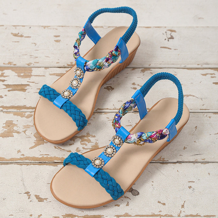 Bohemian Braided Sandals Summer Beach Shoes