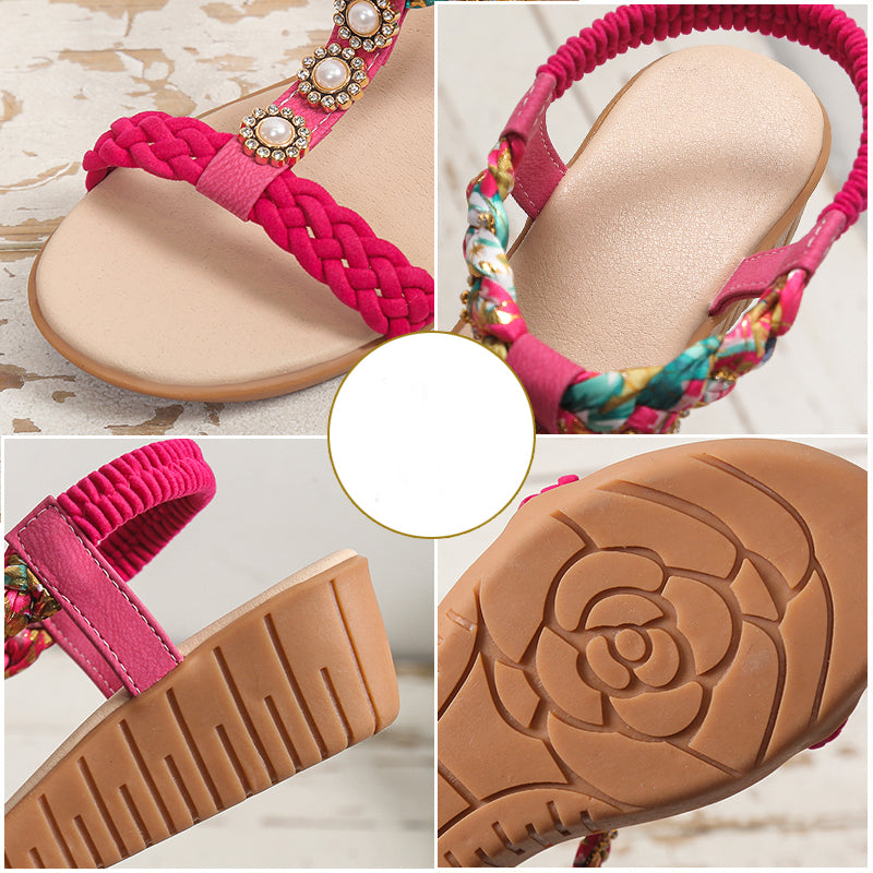 Bohemian Braided Sandals Summer Beach Shoes