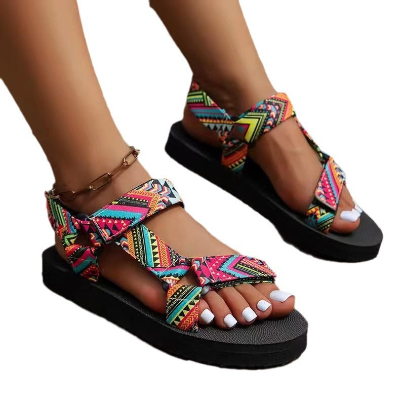 European And American Famous Ethnic Style Beach Sandals