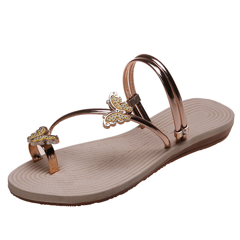 Fashion Simple Butterfly Set Toe Sandals