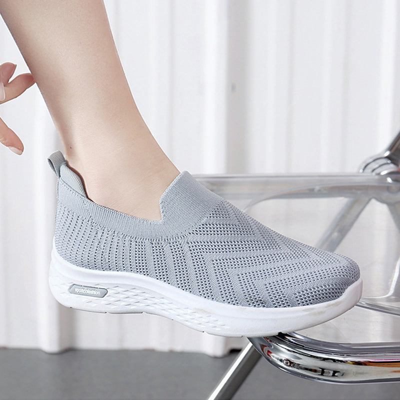 Casual Mesh Shoes Sock Slip On Flat Shoes  Sneakers Casual Soft Sole Walking Sports Shoe