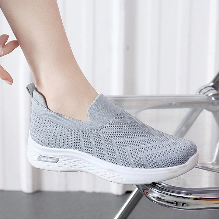 Casual Mesh Shoes Sock Slip On Flat Shoes  Sneakers Casual Soft Sole Walking Sports Shoe