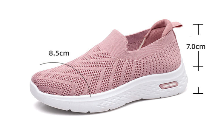 Casual Mesh Shoes Sock Slip On Flat Shoes  Sneakers Casual Soft Sole Walking Sports Shoe