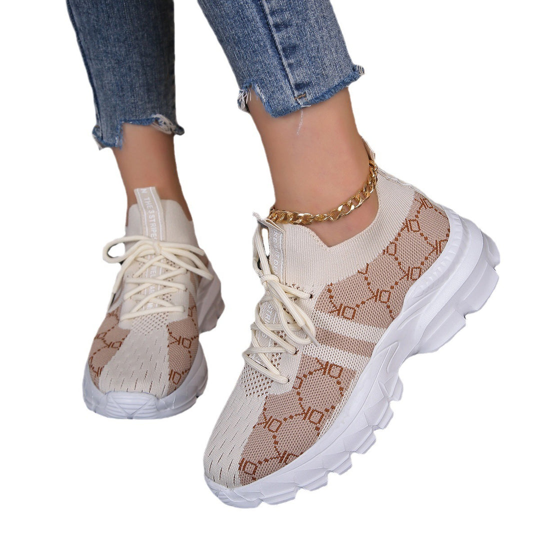 Breathable Canvas Sneakers Mesh Lace Up Flat Shoes Fashion Casual Lightweight Running Sports Shoes