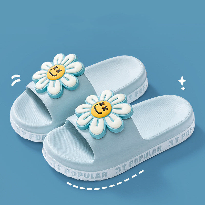 Summer Flower Slippers  New Fashion Letter Garden Shoes Indoor Anti-Slip Floor Bathroom Bathing Home Slipper