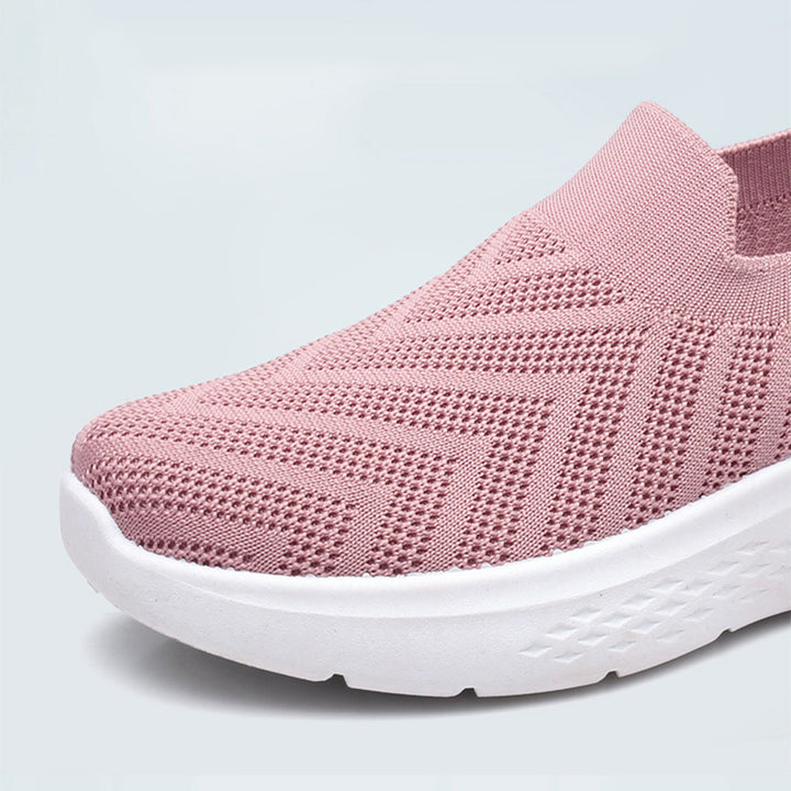 Casual Mesh Shoes Sock Slip On Flat Shoes  Sneakers Casual Soft Sole Walking Sports Shoe