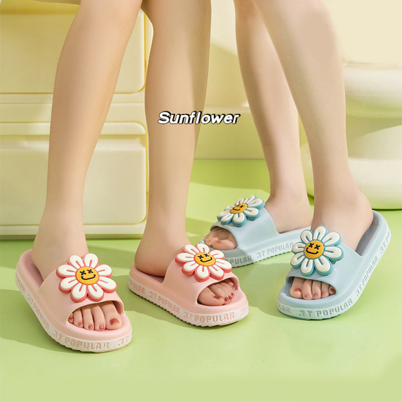 Summer Flower Slippers  New Fashion Letter Garden Shoes Indoor Anti-Slip Floor Bathroom Bathing Home Slipper