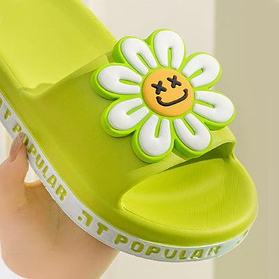 Summer Flower Slippers  New Fashion Letter Garden Shoes Indoor Anti-Slip Floor Bathroom Bathing Home Slipper