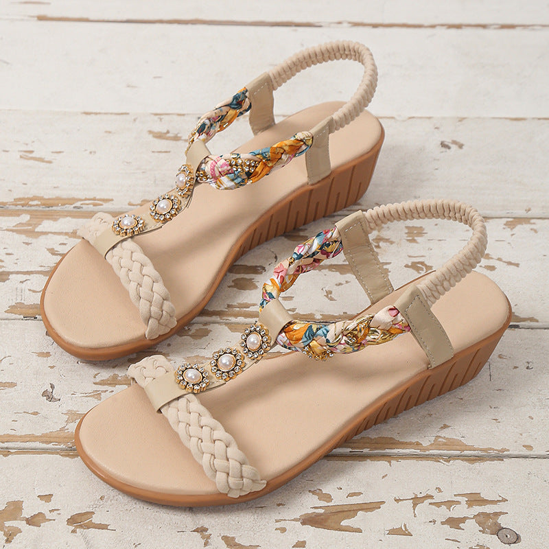 Bohemian Braided Sandals Summer Beach Shoes