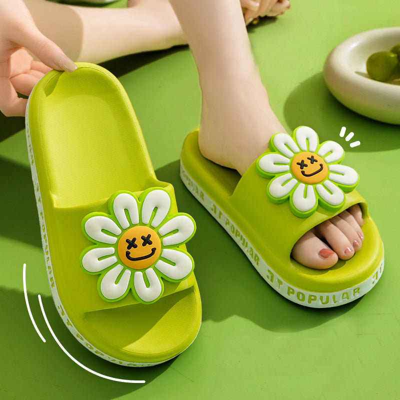 Summer Flower Slippers  New Fashion Letter Garden Shoes Indoor Anti-Slip Floor Bathroom Bathing Home Slipper