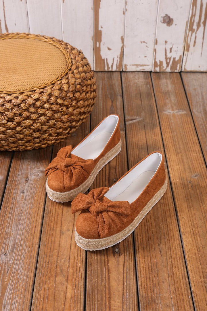 Plus Size Casual Pumps Women Bow Platform Shoes