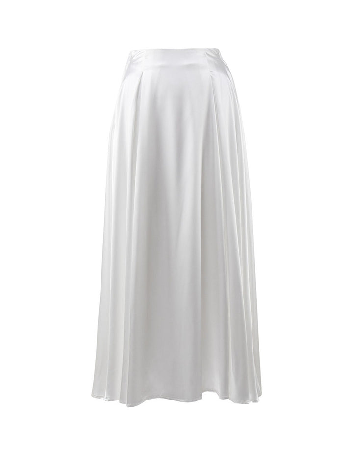 Fashion Graceful Satin Satin Long Skirt