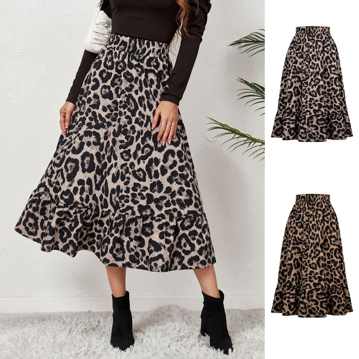 Leopard Print High Waist Skirt