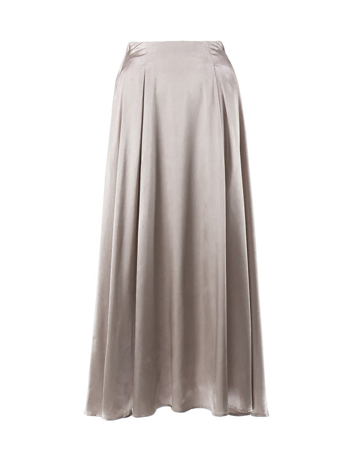 Fashion Graceful Satin Satin Long Skirt