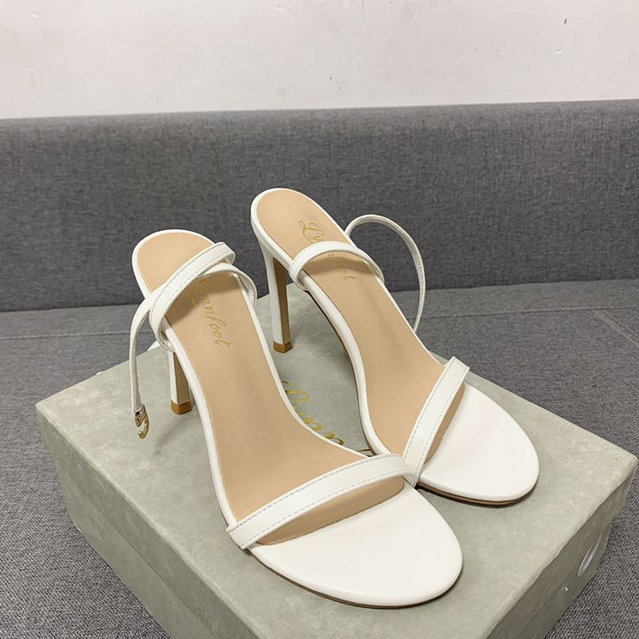 Fashionable One Line Buckle Sandals For Women