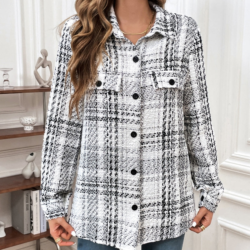 Retro Plaid Loose Casual Top