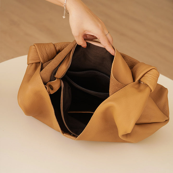 Stylish Leather Handbag All-matching Underarm Bag