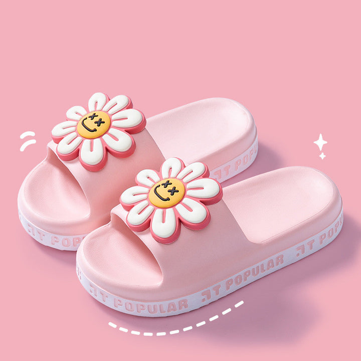 Summer Flower Slippers  New Fashion Letter Garden Shoes Indoor Anti-Slip Floor Bathroom Bathing Home Slipper