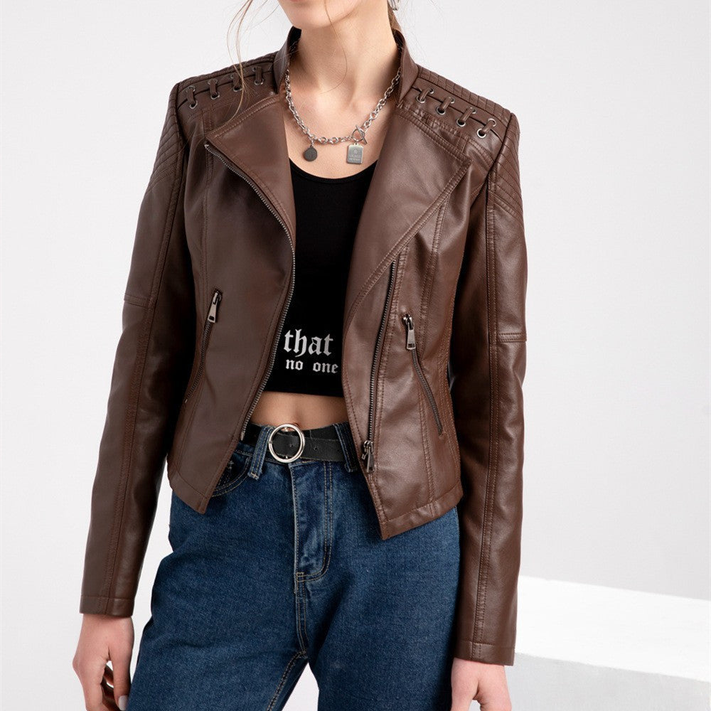 Youth Fashion Leather Short Jacket