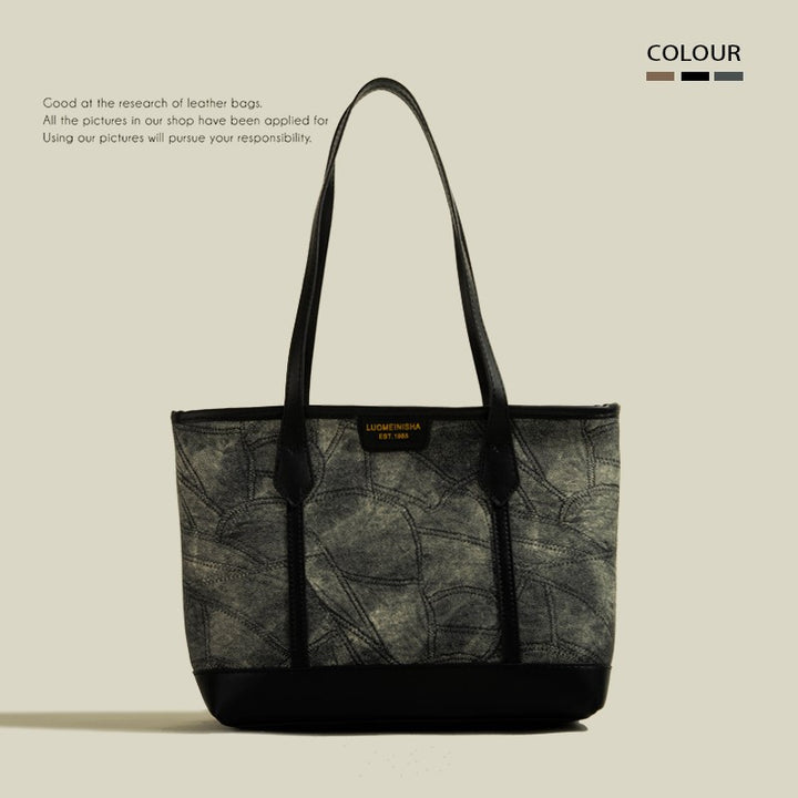 Large Capacity Rhombus Simple Tote Bag