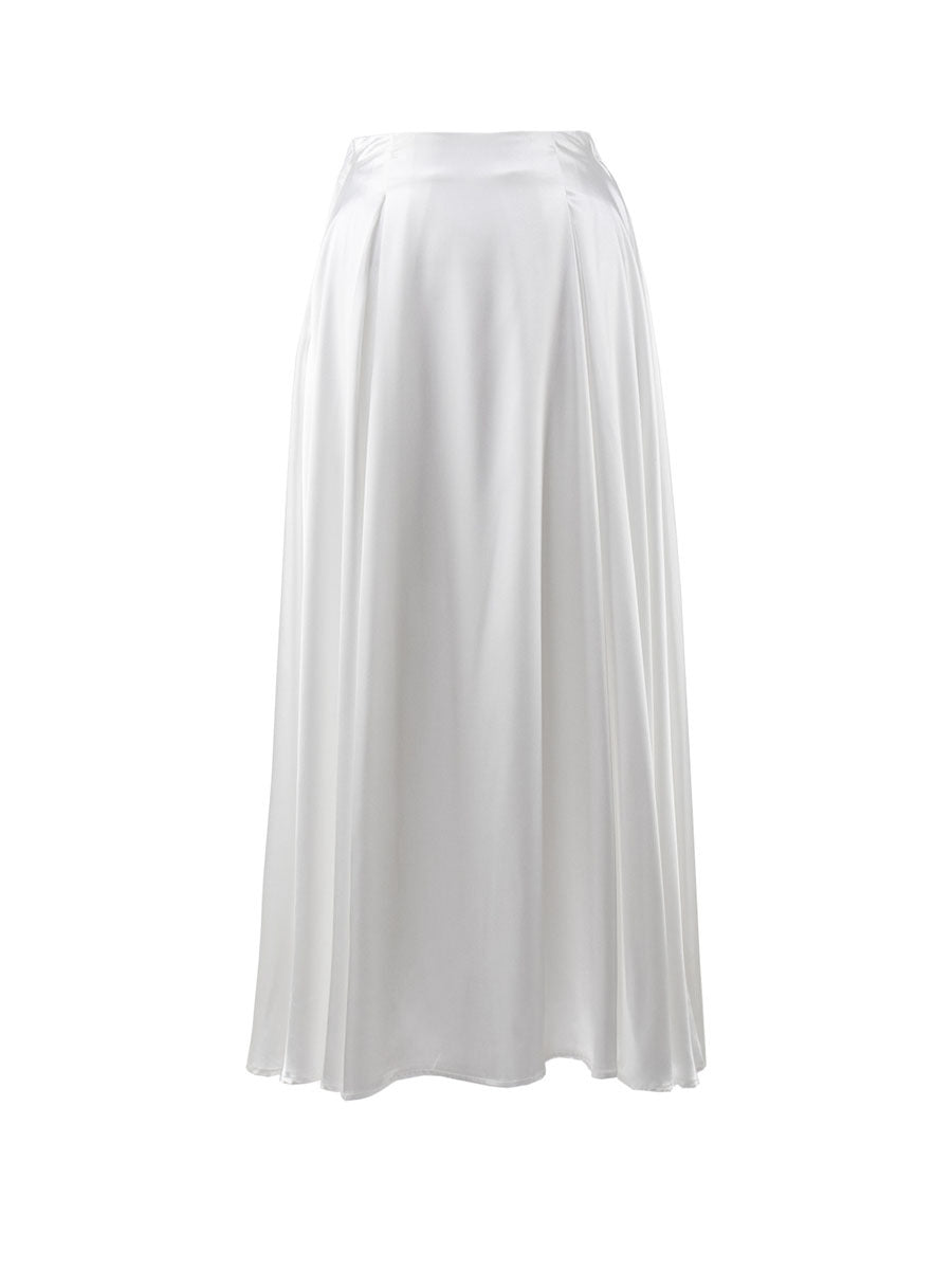 Fashion Graceful Satin Satin Long Skirt