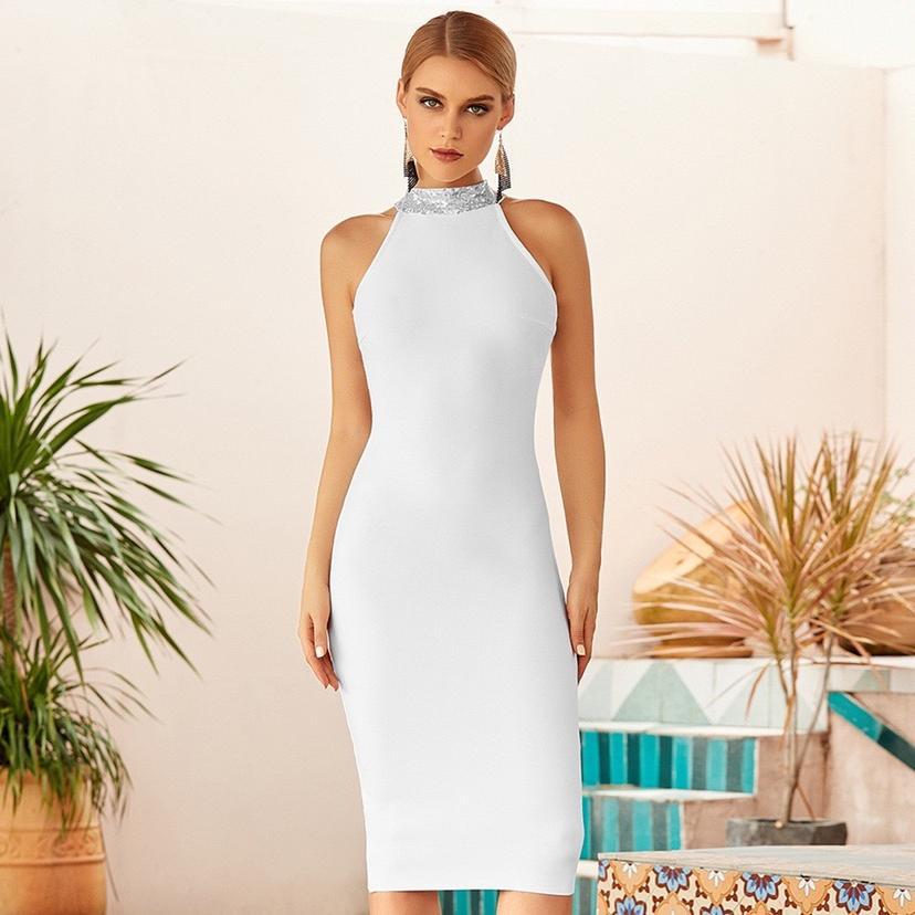 White Bandage Club Dress Sexy Part