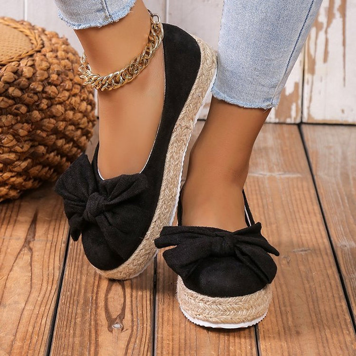 Plus Size Casual Pumps Women Bow Platform Shoes