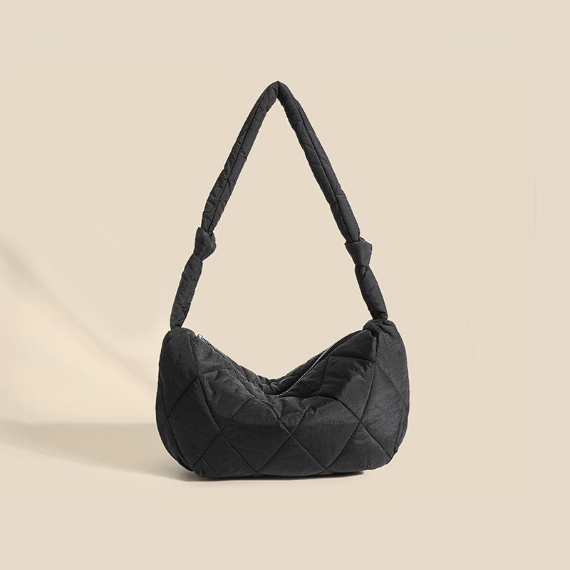 Down Cotton Dumpling Bag Shoulder Crossbody Rhombus Underarm Bag